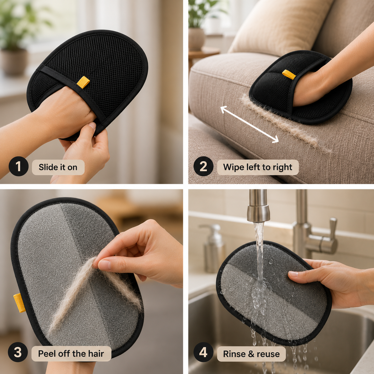 Simplyhandy™ Reusable Pet Hair Removal Glove