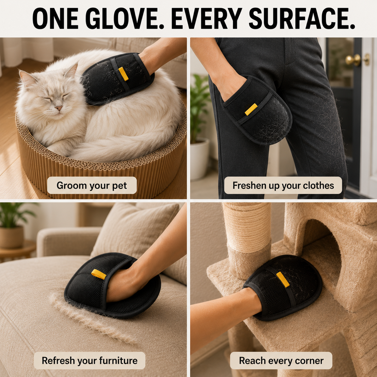 Simplyhandy™ Reusable Pet Hair Removal Glove